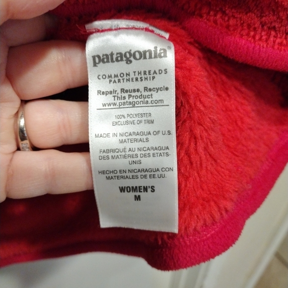 Patagonia Women's Pink Re-Tool Snap-T Fleece Pullover Sweater M-Hiking Outdoor - Picture 9 of 10